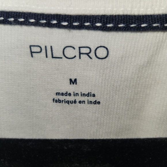 Pilcro V-neck Cotton Tiered Ruffel Short Sleeve Top Size Medium - Picture 3 of 5